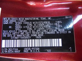 2010 Toyota Tundra SR5 Burgundy Crew Cab 5.7L AT 4WD #Z24714